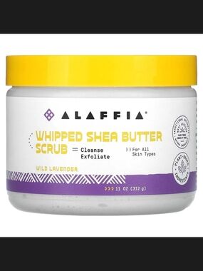 Whipped Authentic Shea Butter Scrub - Wild Lavender (Purple/Yellow)